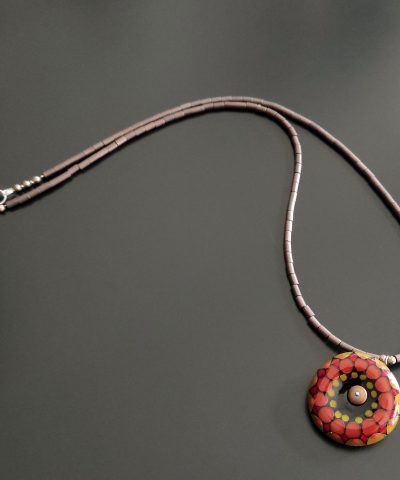 Alessia Fuga - Murano glass disc bead and stones necklace